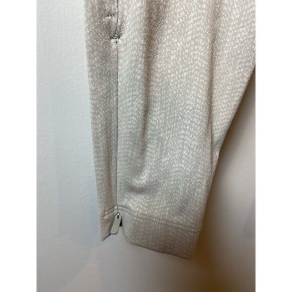 Athleta Delancy Skyline Textured Tight Pants Zipper Ankle Cream Tan Print Small - Picture 3 of 6